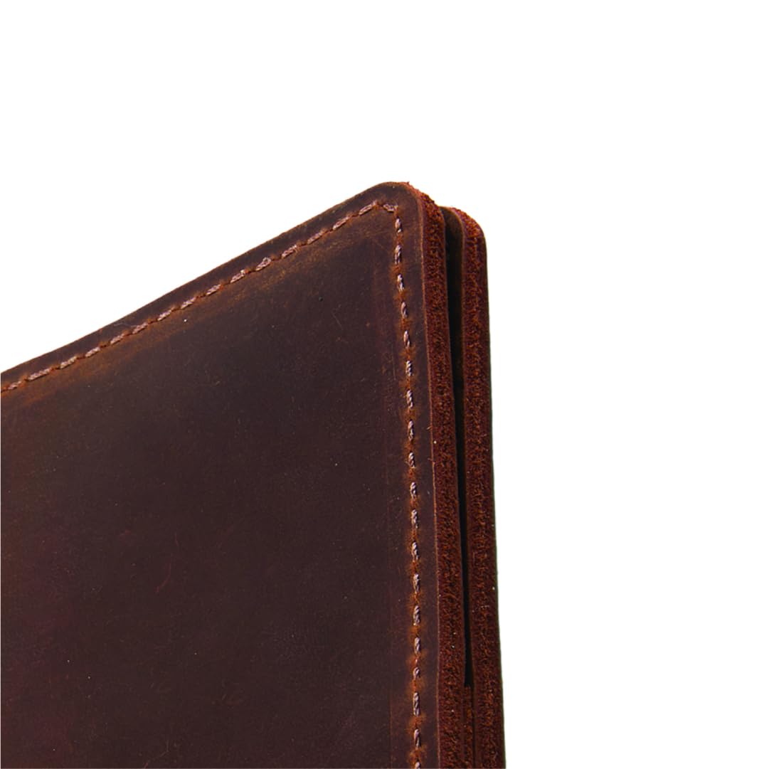 ROVA Field Notes Leather Cover, Full Grain, Fits 3.5" x 5.5" Notebooks, Crafted in the USA, Pocket Journal Cover for Everyday Carry with Pen Holder