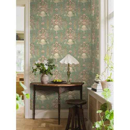 Orainege Floral Wallpaper Peel and Stick Wallpaper Modern Contact Paper 16.9in x 118.1in Self Adhesive Wall Paper for Bedroom Bathroom Shelf Liner Decor Removable