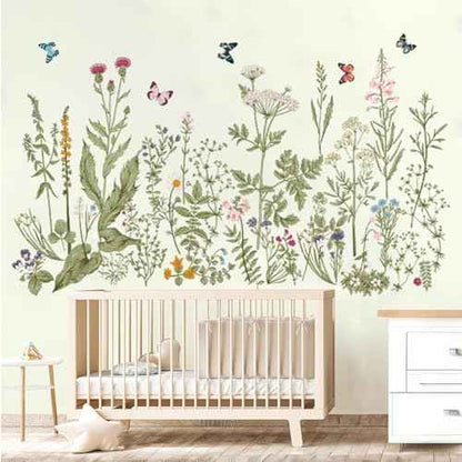 Large Flower Wall Stickers, BWCXXZH Removable DIY Romantic Flowers Wall Decals Murals Peel and Stick Wall Art Stickers Home Decor for Girls Bedroom Nursery Rooms Living Room