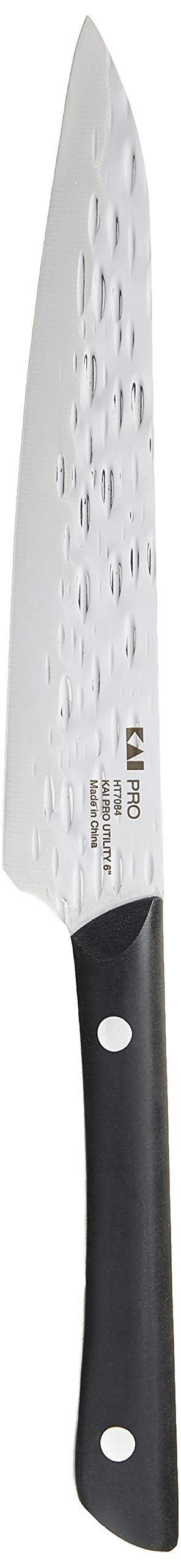Kai PRO 6" Chef’s Knife, Hand Sharpened Kitchen Knife for Professional and Home Chefs, Japanese AUS6M Stainless Steel Blade, Full-Tang POM Handle, NSF Certified