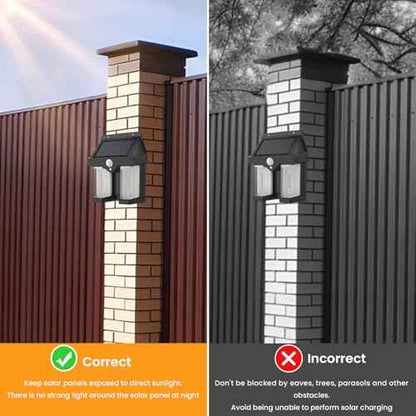 New Solar Wall lamp Features Three Lighting Modes from Dusk to Dawn, with an Ip65 Waterproof Motion Sensor for Outdoor Lighting and Automatic Light Sensing, Suitable for Multiple scenarios 1PC
