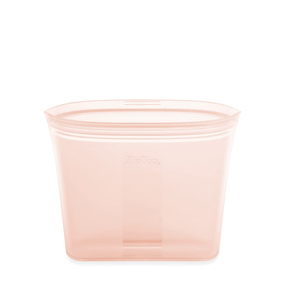 Zip Top Reusable Food Storage Bags | Medium Dish [Frost] | Silicone Meal Prep Container | Microwave, Dishwasher and Freezer Safe | Made in the USA