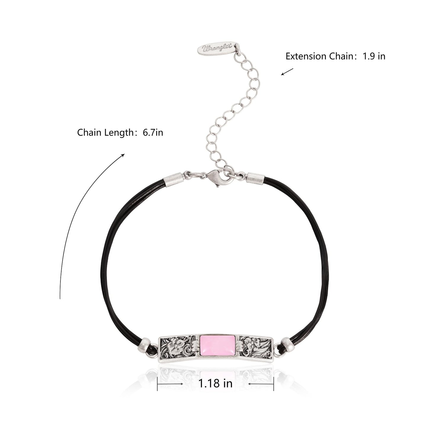 Montana West x Wrangler Faux Leather Wrap Bracelets for Women Western Country Bohemian Cowgirl Turquoise Dainty Jewelry AR-WGW-1119S-PK