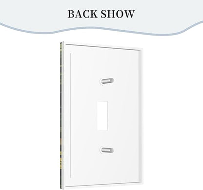 Mushrooms Forest Nature Botanical Art Light Switch Covers 1 Gang Single Toggle Wall Plate Decorative Switchcover Electrical Switchplate for Farmhouse Living Decor