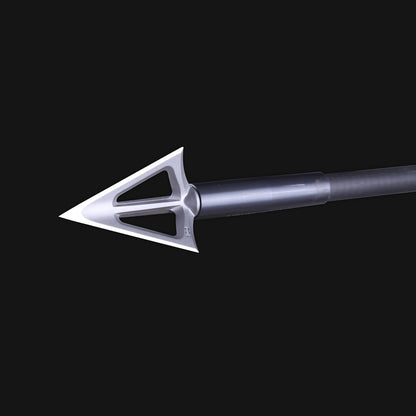 LEANPRO 6-Pack 420 Stainless Steel Fixed Blade Broadheads 100 Grain 1-1/8" Cut Premium Solid Arrow Tip for Archery Hunting for Crossbow and Compound Bow