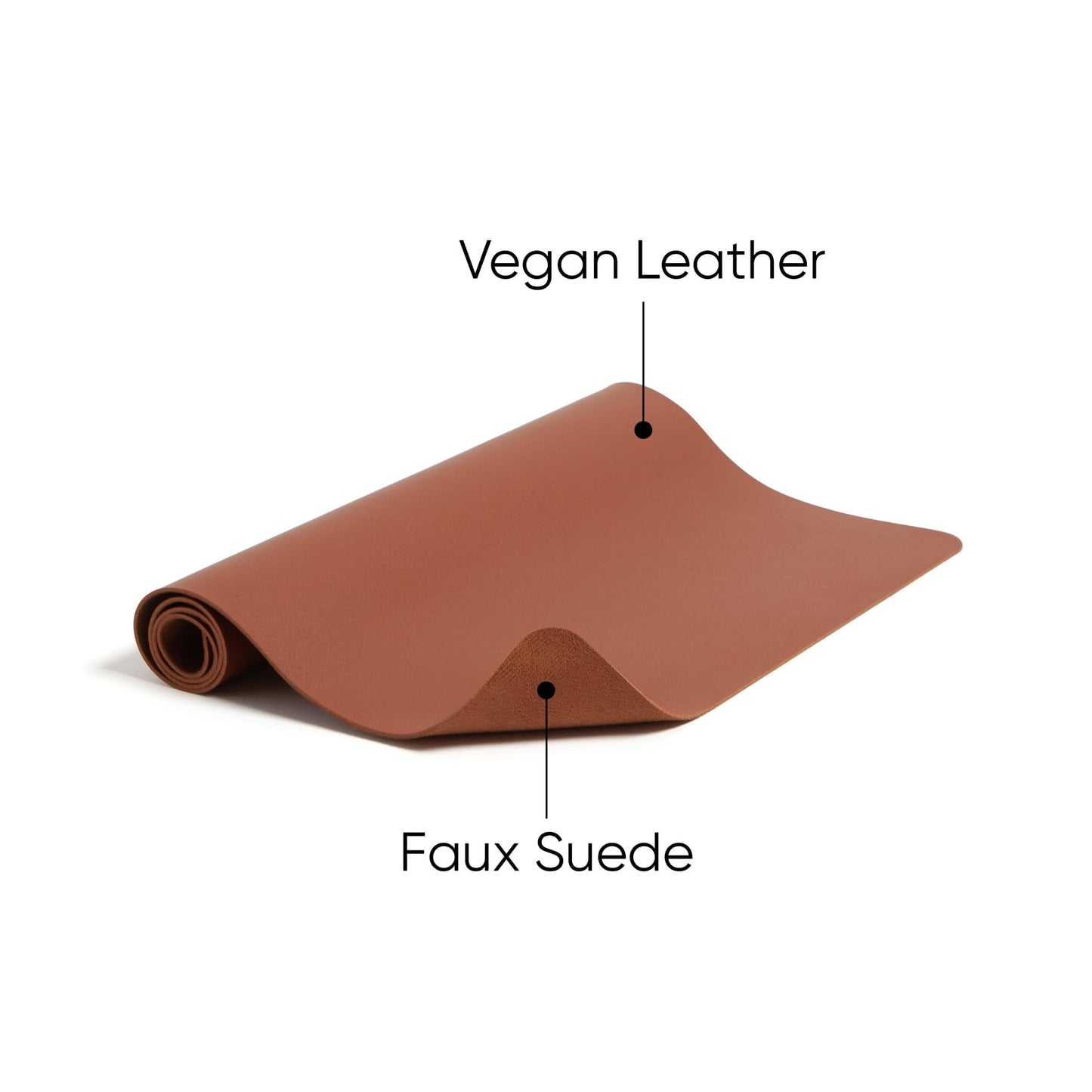 Smead Desk Pad, Vegan Leather Desk Mat with Non-Slip Faux Suede Backing, Perfect Desk Organizer for Office Decor, 36” x 17” Large, Saddle (64827)