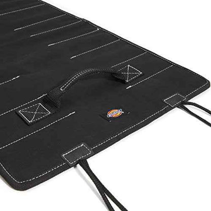 Dickies Large Wrench/Screwdriver Organizer Roll for Mechanics, 23 Tool Pockets, Durable Canvas Construction, 26 in. x 14.25 in. Unrolled, Black