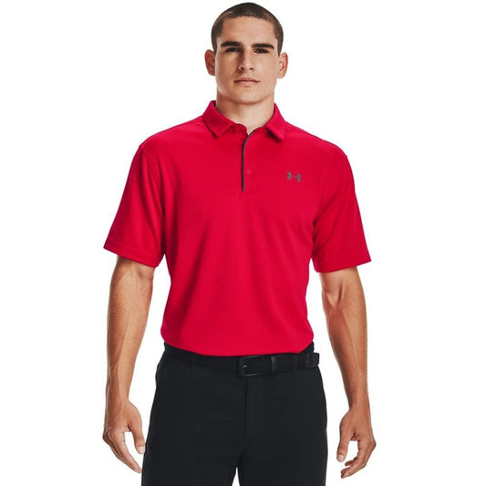 Under Armour Men's Tech Golf Polo , Red (600)/Graphite, Small