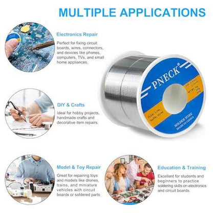 60/40 Tin Lead Rosin Core Solder Wire for Electrical Soldering, 0.04" 1 lb (1.0 mm 450 g)