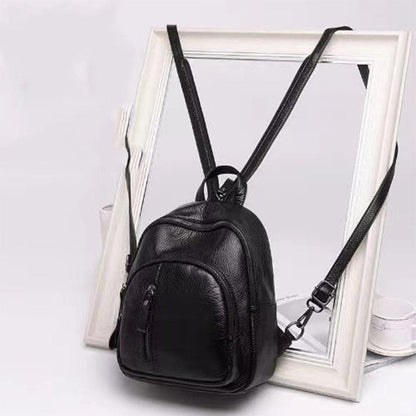 Women's Backpack,Women's Bag, Soft Leather Mini Waterproof Backpack