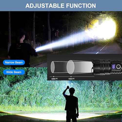 Flashlights High Lumens LED Rechargeable, 99,000 Lumen Super Bright Flashlight High Power USB Flash Light,Waterproof Handheld LED Flashlight for Camping Hiking