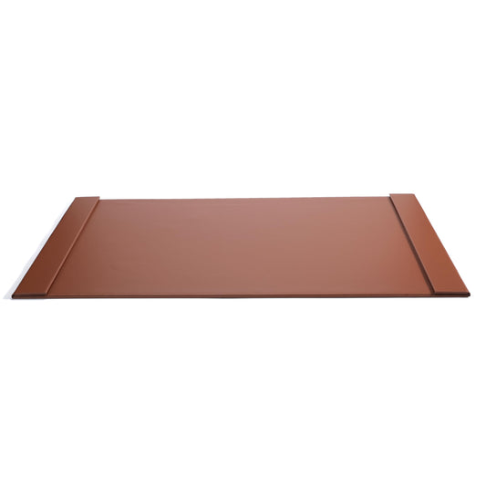 30" x 18" Leather Desk Blotter with Side Rails for Writing Leather Executive Desk Pad Protector Desk Mat for Office Home Workplace Brown