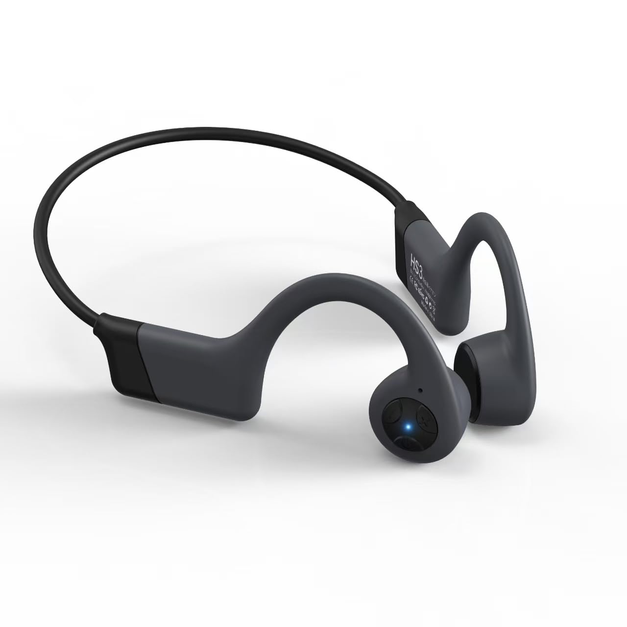 Rakklor Bone Conduction Headphones - Open-Ear Headphones with MIC, Bluetooth 5.4, 20Hr Long Battery Life, IPX5 Waterproof for Sports Workouts Cycling Running Gym Hiking,Black