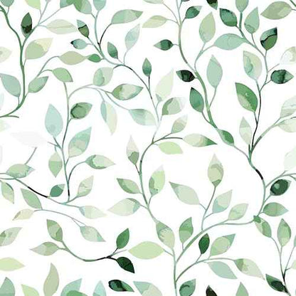Modern Blue and Sage Green Leaf Peel and Stick Wallpaper Botanical Design Removable Self Adhesive Vinyl Contact Paper for Bathroom Waterproof Cabinets and Farmhouse Wallpaper 17.7" x 70.8"