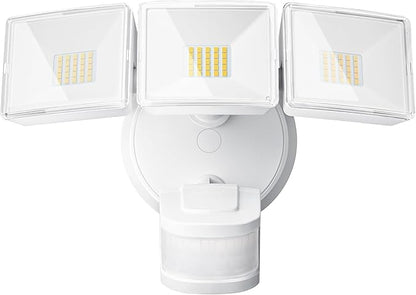 OREiN 4500LM/30W Flood Lights Outdoor, 180°/40FT Motion Sensor Outdoor Lights 3 Modes Dusk to Dawn IP65 Waterproof LED Security Light for 4500SQ.FT Area for Yard Garden, White (Hardwired)