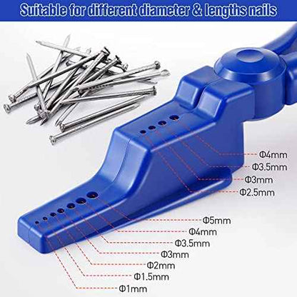 Dreyoo 2 Pcs Nail Holder for Hammering, Nail Holder Pliers for Hammer, Plastic Slip Joint Pliers Keep Fingers Safe, Basic Repair and Woodworking Tools