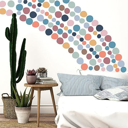 300pcs Polka Dots Sticker Circle Wall Decal for Bedroom,Living Room, Classroom,Playroom Decor Removable Vinyl Stickers Dots Wall Decals