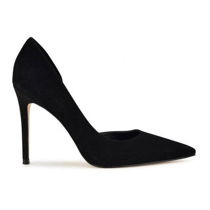 Nine West Women's Folowe Pump, Black Suede 008, 8