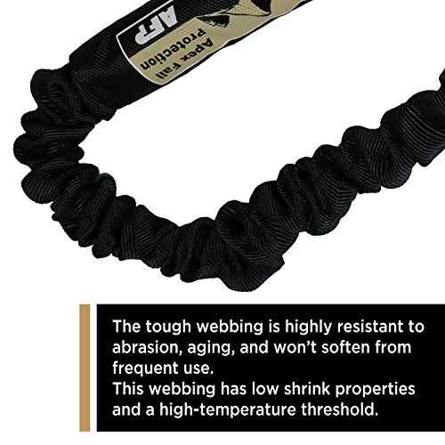 AFP 6 FT Single Leg Internal Shock Absorbing Safety Lanyard with Dual Snap Hooks