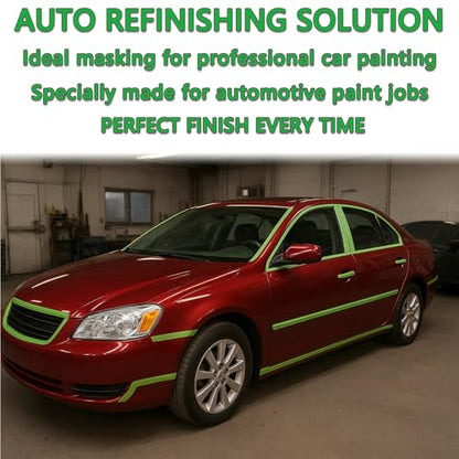 Painters Tape for Car, Automotive Masking Tape, Heat Resistant to 250¡ÆF, No Residue, Green Auto Body Paint Tape (3, 0.7in)