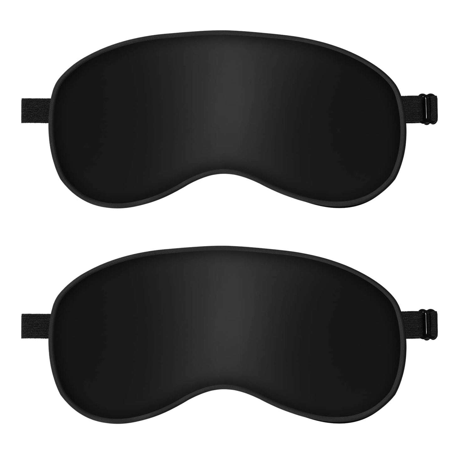 Sapphome Pack of 2 Sleeping Masks - Ultra Soft Blackout Travel Mask, Ergonomic Eye Mask for Sleeping with Adjustable Strap, Pack of 2