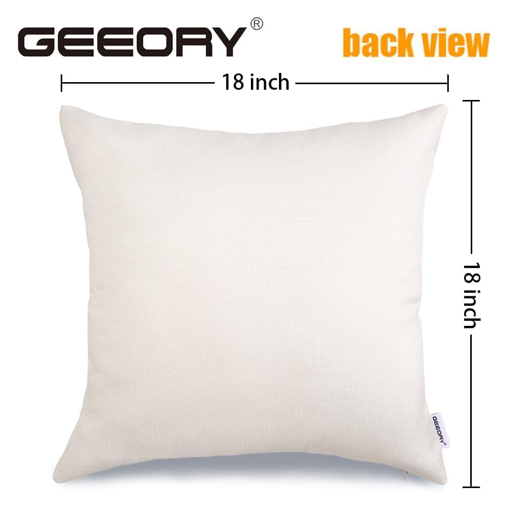 GEEORY Fall Sunflower Pumpkin Thanksgiving Pillow Covers 18x18 Set of 4