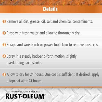 Rust-Oleum 215215 Stops Rust Rust Reformer Spray, 10.25 oz, Black