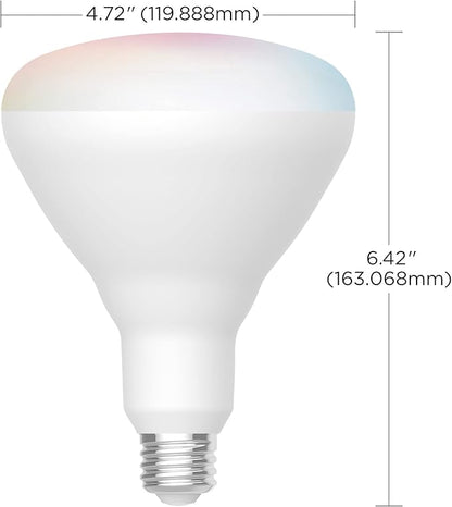 Satco S11284 Starfish WiFi-Control BR40 LED Color-Changing and Tunable White Smart Light Bulb, 12 Watts, 2700K-5000K (Pack of 2)