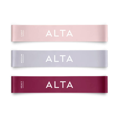 ALTA Mini Loop Bands for Exercise - Premium Durable Latex - Small Resistance Bands for Women, Booty Bands for Working Out, Leg Stretch Loops for Physical Therapy, Pilates Exercise Mini Bands Set