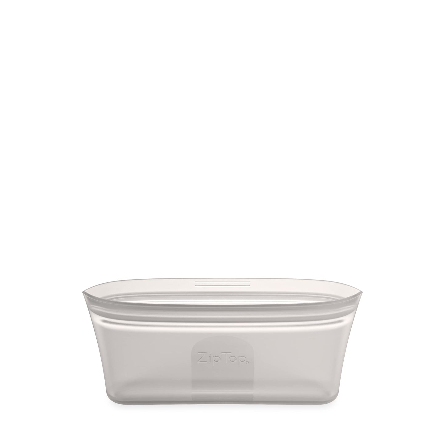 Zip Top Reusable Food Storage Bags | Medium Dish [Frost] | Silicone Meal Prep Container | Microwave, Dishwasher and Freezer Safe | Made in the USA