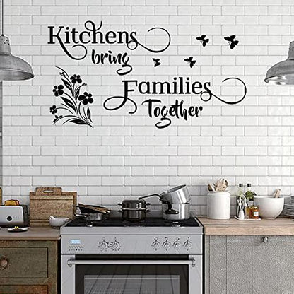 Kitchens Bring Families Together Kitchen Wall Decor Stickers Vinyl Art Mural Home Decoration Quotes