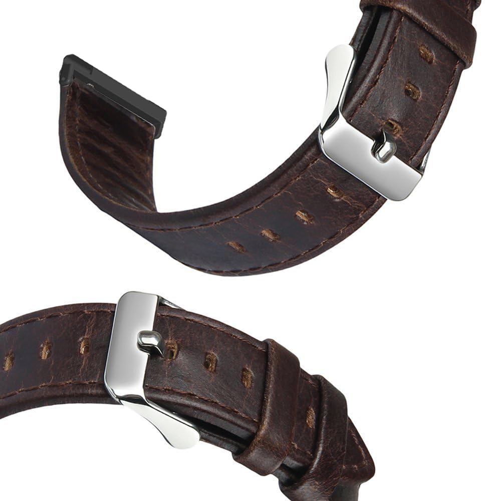 Lamshaw Compatible with CMF Watch 3 Pro Band, Crazy Leather Replacement Smartwatch Strap Wristband Compatible for CMF Watch Pro 1, 2, 3 Pro Smartwatch