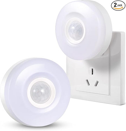 Night Lights Plug Into Wall, 200LM Bright Plug in Night Light, Motion Sensor Nightlights Plugin Wall Decorative for Home (Cool White 2Pack)