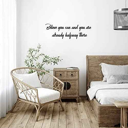 9 Pcs Inspirational Vinyl Wall Decal Stickers Motivational Quote Peel and Stick Positive Saying Wall Art Large Affirmation Decal Removable Decor for Home Office School Classroom