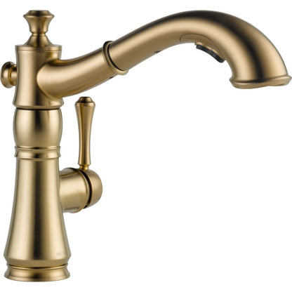 Delta Faucet Cassidy Pull Out Kitchen Faucet, Polished Nickel Kitchen Sink Faucet, Kitchen Faucet with Pull Out Sprayer, Magnetic Docking Spray Head, Polished Nickel 4197-PN-DST