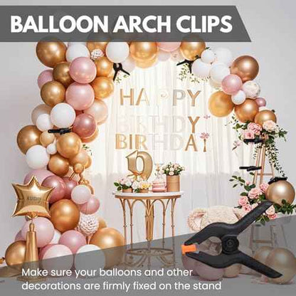 12 Pack 3.5 inch Plastic Spring Clamps, Black Heavy Duty Spring Clips Clamps for Balloon Arch, Crafts, Backdrop Stand, Woodworking, Photography Studios, Home Improvement