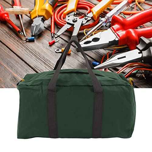 Hand Tool Bag, Portable Tool Bag, Large Capacity Canvas Material, Wide Mouth, Heavy Duty for Wrenches for Electrician (20 Inch)