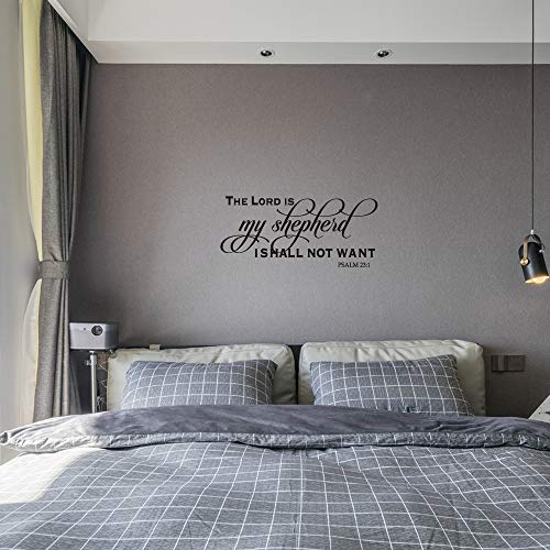 The Lord is My Shepherd ISHALL NOT Want - Psalm 23:1 -Carved Letters Christian Quotes Wall Decal Religious Motto Bible Verse Art Letters Home D?cor
