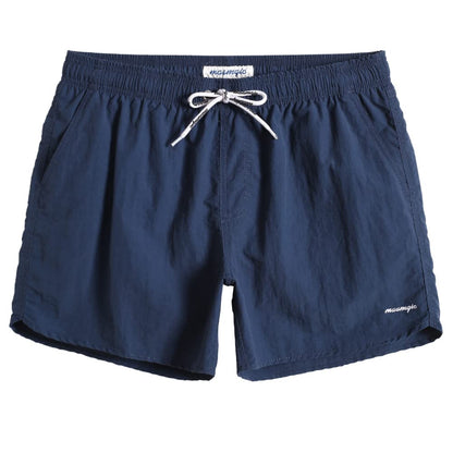 maamgic Mens Swim Trunks 5" with Mesh Lining Quick Dry Bathing Suits for Men Swim Shorts Swimwear Nylon Steel Blue Large