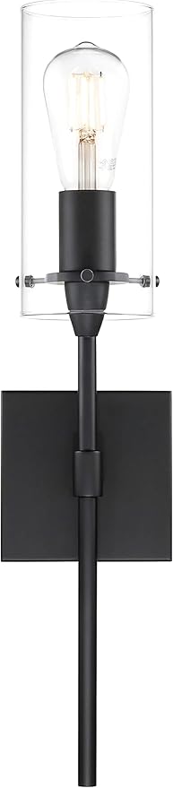 XiNBEi Lighting Black Wall Sconces Set of Two, Modern Industrial 1 Light Bathroom Sconce Indoor Wall Lights for Bathroom Hallway Kitchen & Living Room