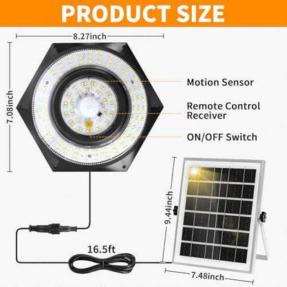 Solar Shed Light, Solar Hanging Pendant Lights with Remote Control Outdoor Indoor for Chicken Coops Sheds Barns
