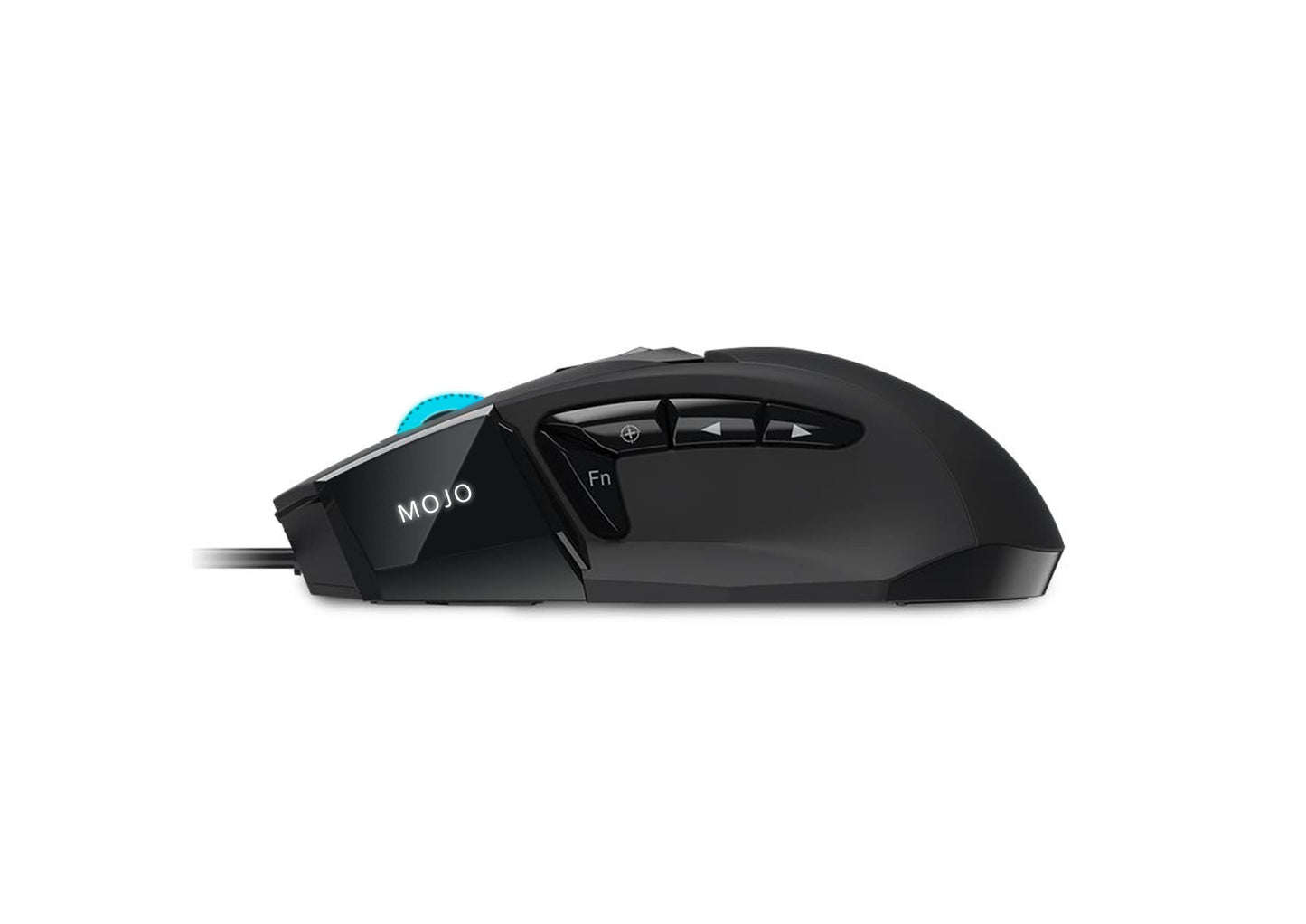 MOJO Silent Dual Mode Wireless Rechargeable Gaming Mouse - Ultra Fast Tournament Level Performance Mouse for PC Gaming w/Adjustable DPI (1000-4800), Custom Software, Macros, and More