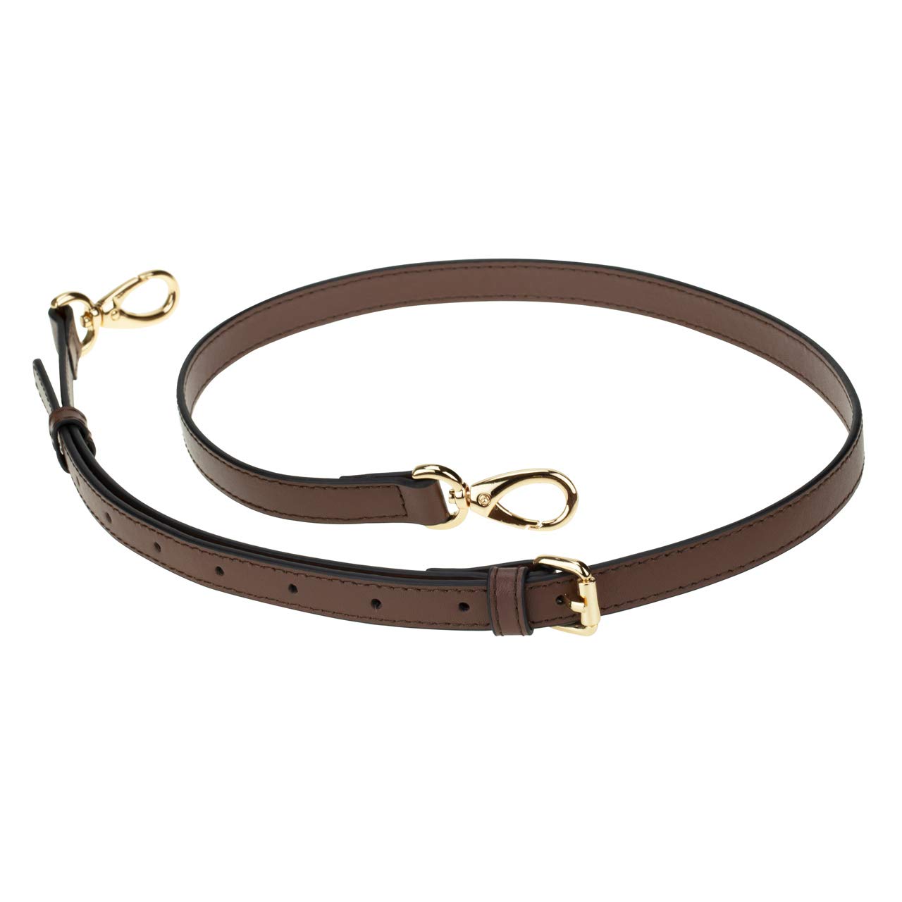 Allzedream Genuine Leather Purse Strap Replacement Crossbody Handbag Long Adjustable (Dark brown)