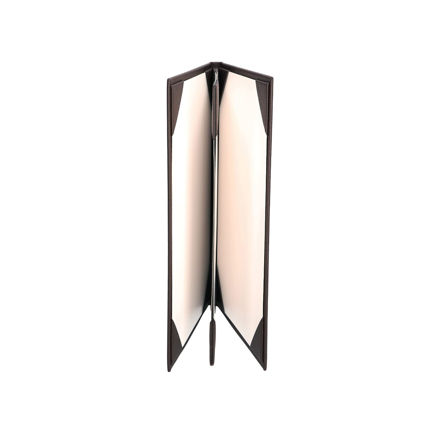 Menu Covers Made of Premium Faux Leather (10-Pack) - 8.5" X 14" (Black, 4 Views)