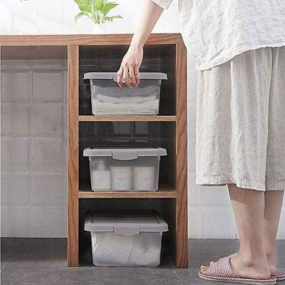 Cand 2 Pack Plastic Storage Bins with Lids, Latching Totes for Storage, 14 Qt Plastic Latching Box