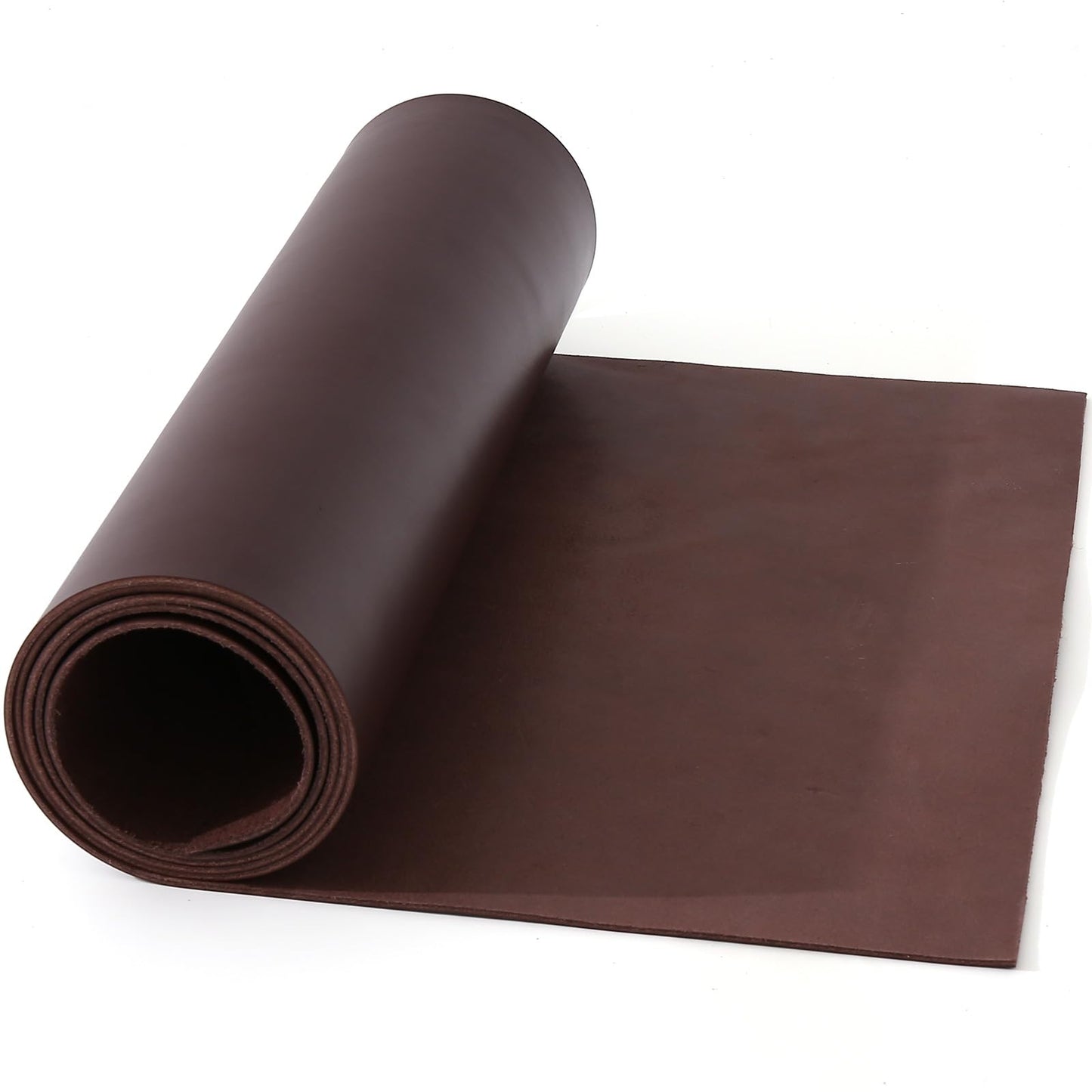 Large Size 17"x70" Leather, Cowhide Veg Tan Leather for Leather Belt Bag Strap Craft Shoe Making Wallet, 2.5mm Thick Full Penetration Dyeing Coffee