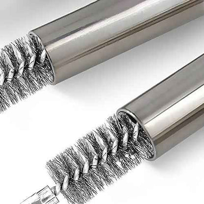 ASNOMY 5Pcs 1" Stainless Steel Bore Brush for Drill,25mm Wire Brush Bore Cleaning Brush Set for Power Drill Cleaning, Abrasive Wire Brush with 1/4" Hex Shank