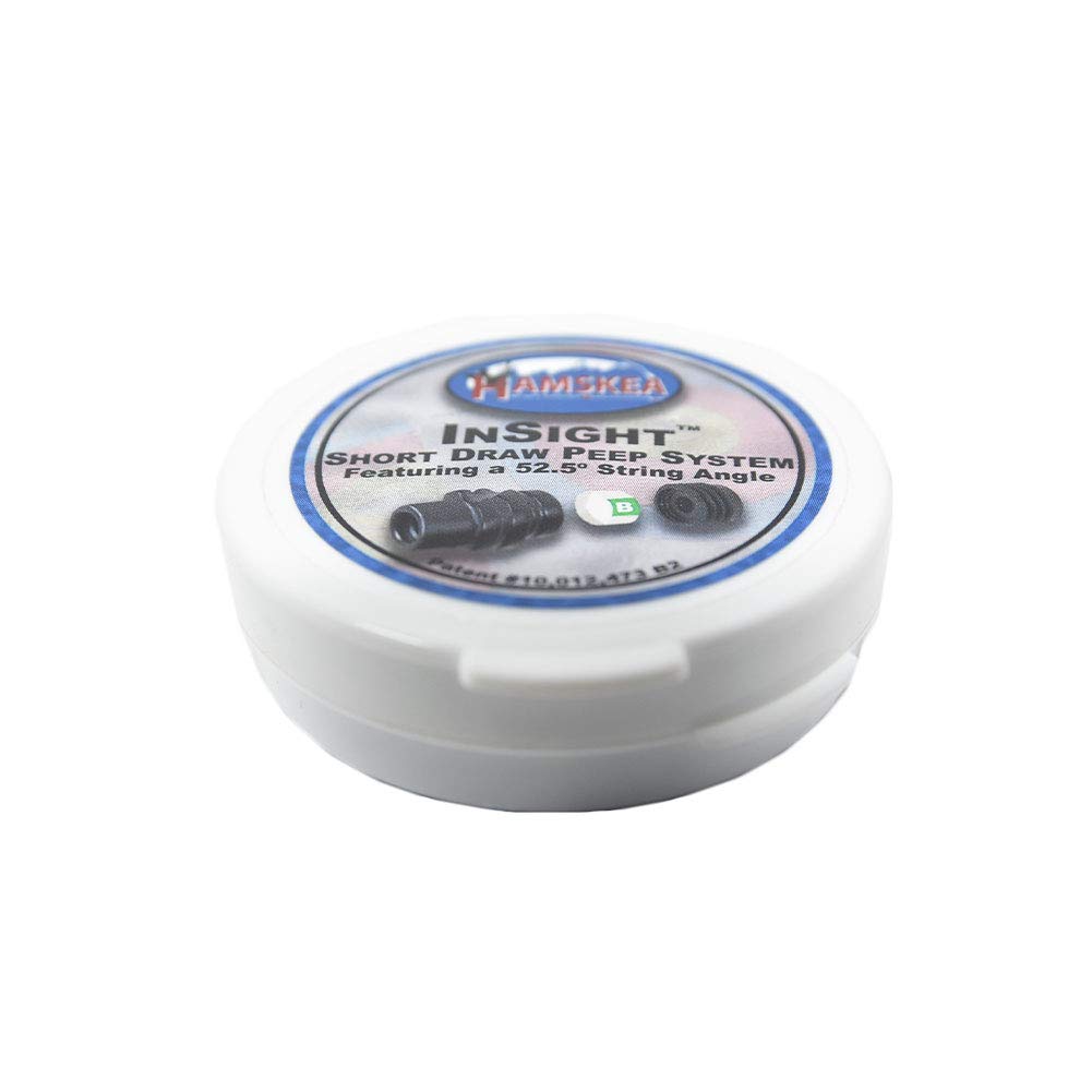 HAMSKEA ARCHERY SOLUTIONS Insight Short Draw Standard Peep Kit (SD Housing, 6 apertures/Tool) with Protective Case (PEEP070)