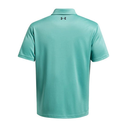 Under Armour Men's Tech Golf Polo, (957) Green Wave / / Pitch Gray, Medium Tall