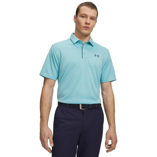 Under Armour Men's Tech Golf Polo, (429) Blue Haze / / Pitch Gray, 4X-Large Tall